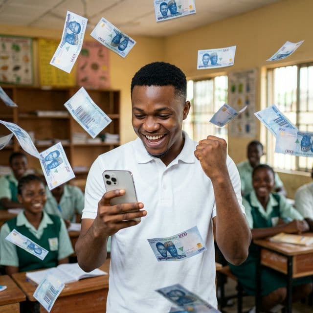 Happy marketer earning money through referrals